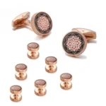 gold cufflinks and studs