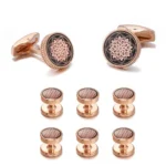 gold cufflinks and studs