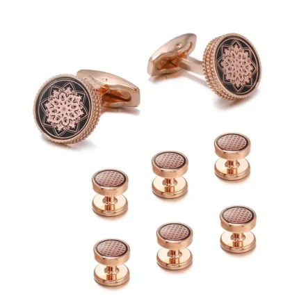 gold cufflinks and studs