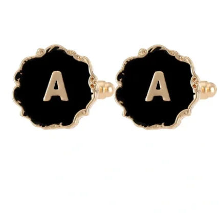 gold cufflinks with initials