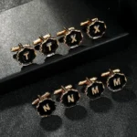 gold cufflinks with initials