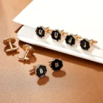gold cufflinks with initials