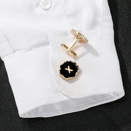 gold cufflinks with initials