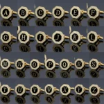 gold initial cufflinks