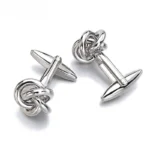 silver knot cufflinks