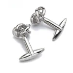 silver knot cufflinks