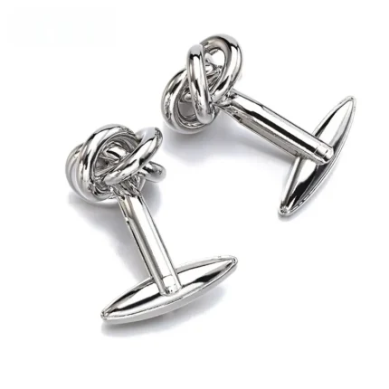 silver knot cufflinks