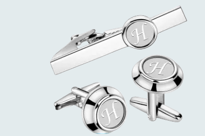 cufflinks tie clips set